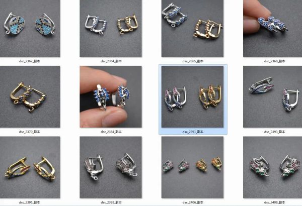Componentes de circonita multicolor, cuentas de circonita cúbica, gancho pavimentado, pendientes de latón y Metal Anitrust, ganchos, accesorios de joyería sin níquel