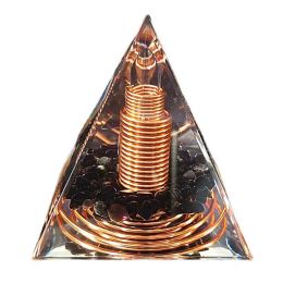 Composants fil cuivre en spirale orgonite pyramide obsidienne orgone guérison énergie yoga méditation ornement
