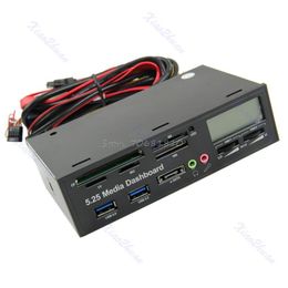 Composants USB 3.0 ALLIN1 5.25 "MUTIFONCTION Media Dash Dashboard Front Panel Card Reader Drop Expédition