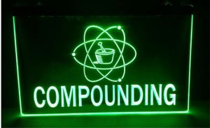 Compounding Pharmacy Shop 3 tamaños NUEVO LED Neon Light Sign Venta al por mayor Dropshipper artesanías de decoración del hogar