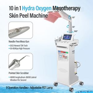 Comprehensive 10 en 1 mésothérapie sans aiguille micro hydrodermabrasion cutané exfoliant plasma oxygène Jet Skin Lift Anti-Bacteria Bubble Cleanse Machine