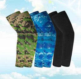 Compressie Camo buitensporten Armwarmers Hardlopen Fietsen Wandelen Tactisch Cs airsoft Army beschermende armen Mouwen Basketbal Golf Rijden Manchethoezen