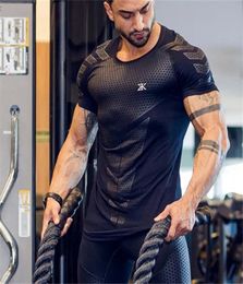 Compression Tshirt sec rapide hommes Running Sport Skinny Tee Shirt Male Gym Fitness Body Bodyout Tops Black Tops Clothing 9632453