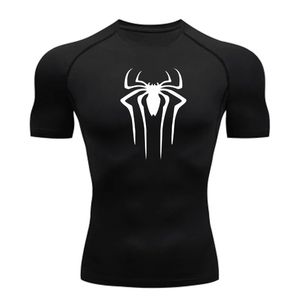 Camisa de compresión Men Fitness Gym Super Hero Sport Running Camiseta Rashgard Tops Camiseta de manga corta Dry Camiseta para hombres 240418
