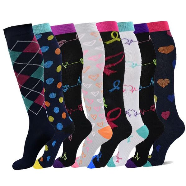 Chaussettes de compression pour femmes et hommes, 8 paires, 20-30 mmHg, meilleures infirmières de course athlétique diplômées, FlightTravel