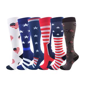 Chaussettes de compression Hommes Femmes Chaussettes de sport Idéal pour soulager la fatigue et la douleur Chaussette en nylon pour la course à pied Randonnée Vol Voyage Circulation Chaussettes d'athlétisme