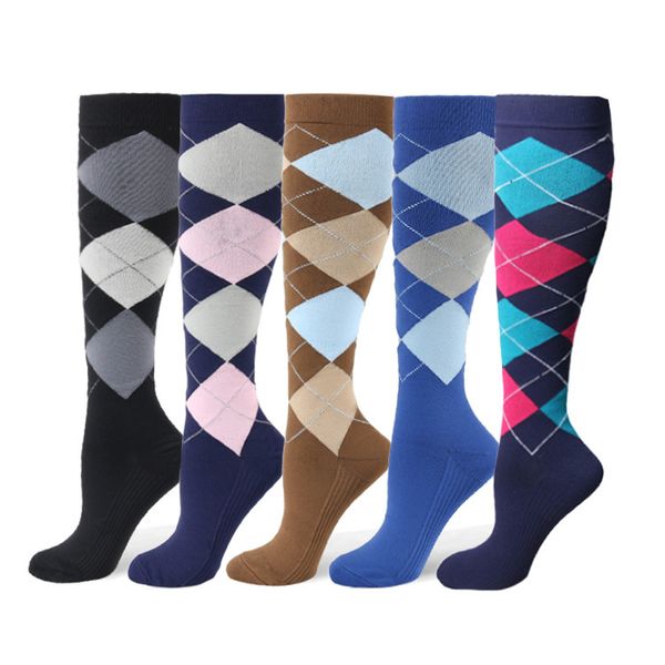 Chaussettes de compression chaussettes de sport idéales pour soulager la fatigue et la douleur, chaussettes montantes pour hommes et femmes, chaussettes en nylon pour la course à pied, la randonnée, les vols, les voyages, la circulation, l'athlétisme