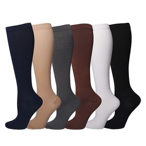 Bas de Compression hommes femmes randonnée course chaussettes 15-25 MmHg varices Marathon sport chaussette soutien de la cheville