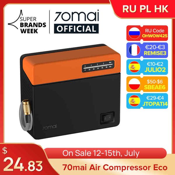 Compresseur Eco 70mai Protable Voiture Électrique Pompe À Air Mini compresseur Pneu Gonfleur Auto Pneu Pumb 12 V Données