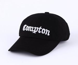 Compton Baseball Cap Men Women Snapback Hip Hop Hat Black White Casquette J12256021235