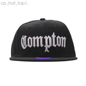 Compton Cap Ball Caps Camouflage Broidered Baseball Brim Brim Flat Cap Hip-Hop Dance Black White Hat Compton 3937