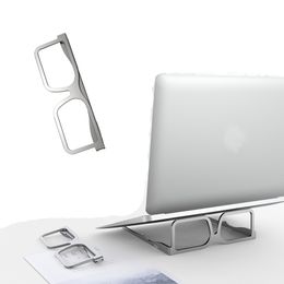 Computer Accessoires Ergonomische Laptop Stand Riser Draagbare Opvouwbare Notebook Houder Aluminium Tablet Koelbeugel Glazen Vorm 1xbjk2105