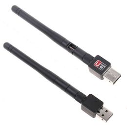 Computer Accessoires Mini 150 Mbps USB WiFi Draadloze Adapters Netwerk Netwerkkaart LAN-adapter met 2DBI-antenne voor computeraccessoiresie