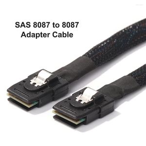 Câbles d'ordinateur 0,5 m Câble hôte de serveur interne Mini SAS 36 broches SFF-8087 vers le fil de connecteur de carte RAID de disque dur de données