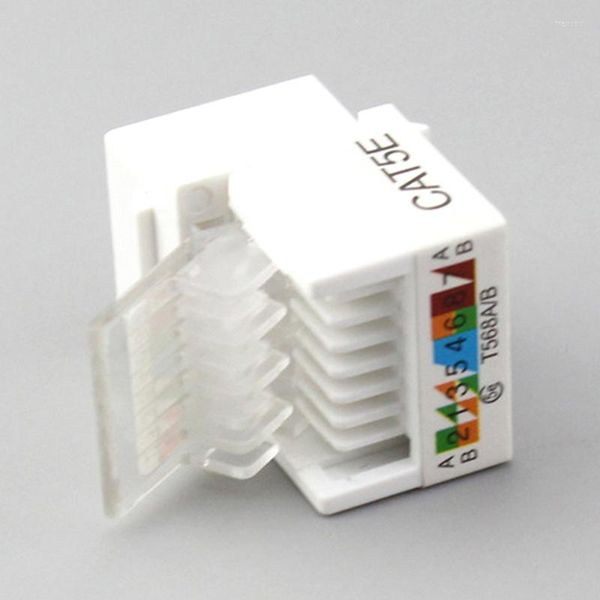 Cables de computadora 10 Uds RJ45 CAT5e red Ethernet Keystone JackClip módulo conector de enchufe de pared