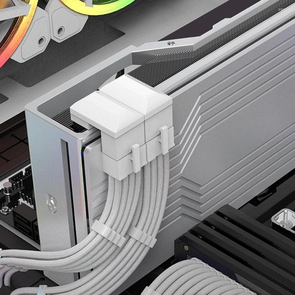 Cables de computadora 180 grados ATX 8 Pin adaptador de fuente de alimentación accesorios de escritorio en forma de U hembra a macho DIY para tarjeta gráfica