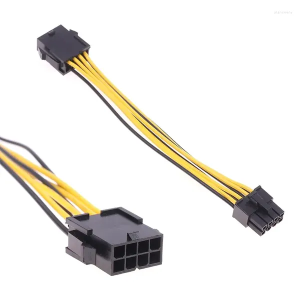 Cables de computadora 1PC 0.18m CPU Fuente de alimentación 8P Adaptador de cable de extensión PCI-E EPS 8 pines a tarjeta gráfica de doble divisor