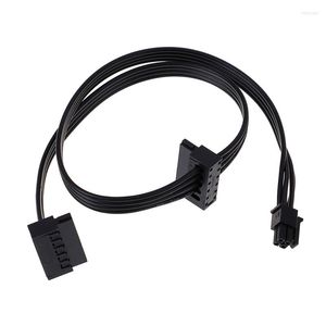 Cables de computadora 1Pc 45CM Cable MINI 4 pines Turn 2 SATA fuente de alimentación para Lenovo interfaz de placa principal pequeño 4 pines a dos SSD