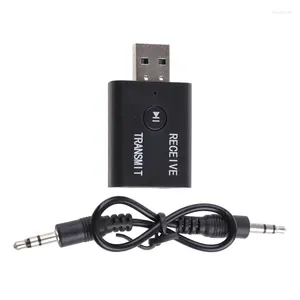 Cables de ordenador 2 en 1, adaptador inalámbrico USB compatible con Bluetooth 5,0, receptor transmisor para TV, portátil, altavoz, auriculares, micrófono HiFi