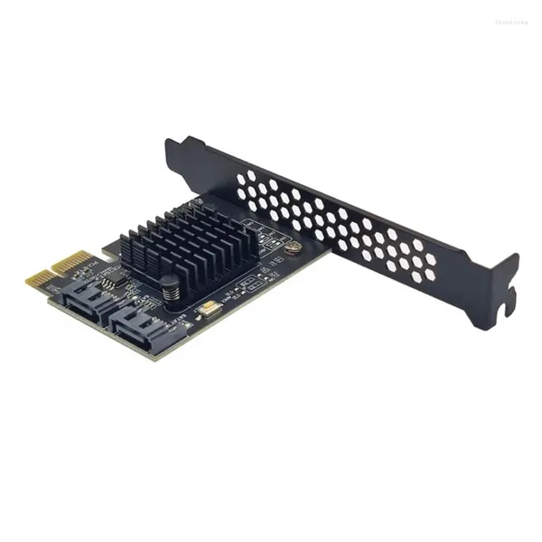 Câbles d'ordinateur Adaptateur PCIE 2 ports SATA3.0 Carte d'extension 6Gbps Extension de contrôleur pour accessoires de bureau