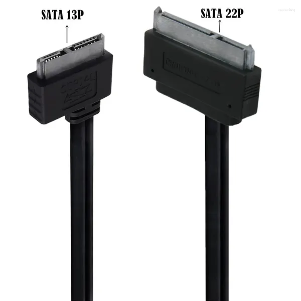 Câbles d'ordinateur 30 cm Adaptateur SATA ATA 7 15 22pin Femelle à Slim 6 13pin pour ordinateur portable HDD Disque dur CD-ROM Disque