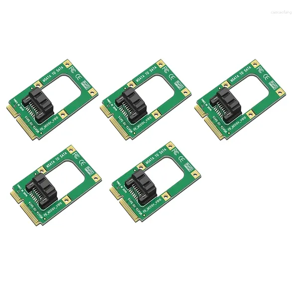 Câbles d'ordinateur 5 PCS MSATA à SATA Converter Carte Mini Adaptateur d'extension à 7 broches Half-SIZE HIGH pour 2,5 pouces 3,5