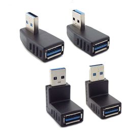 Computerkabels 90 graden links recht omhoog Hoek USB 3.0 Type A mannelijk naar vrouwelijke M -adapterconnector voor laptop -pc