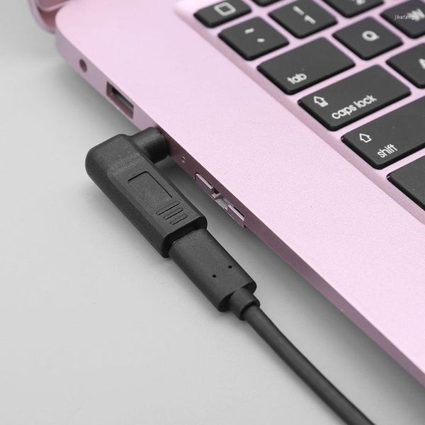 Câbles d'ordinateur 90 degrés USB-C type-c femelle à 3.0x1.1mm DC mâle prise adaptateur convertisseur de puissance pour ordinateur portable utilisation de la tablette