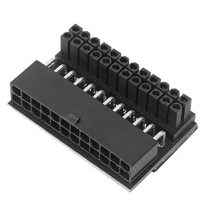 Computerkabels connectoren 24 pin 90 graden vrouwelijk tot mannelijke stroomadapter connector modulair voor desktops pc moederbordaanbod kabelscomputer