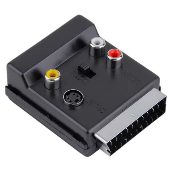 Connecteurs de câbles d'ordinateur 3 adaptateur Audio RCA convertisseur péritel mâle à péritel femelle s-vidéo Kdnte