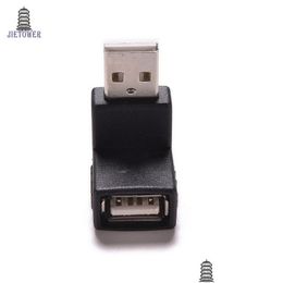 Computer Kabels Connectoren 500 stks/partij 90 Graden Schuine Usb 2.0 A Man-vrouw Adapter Usb2.0 Koppeling Connector Extender Converter fo Dhif4