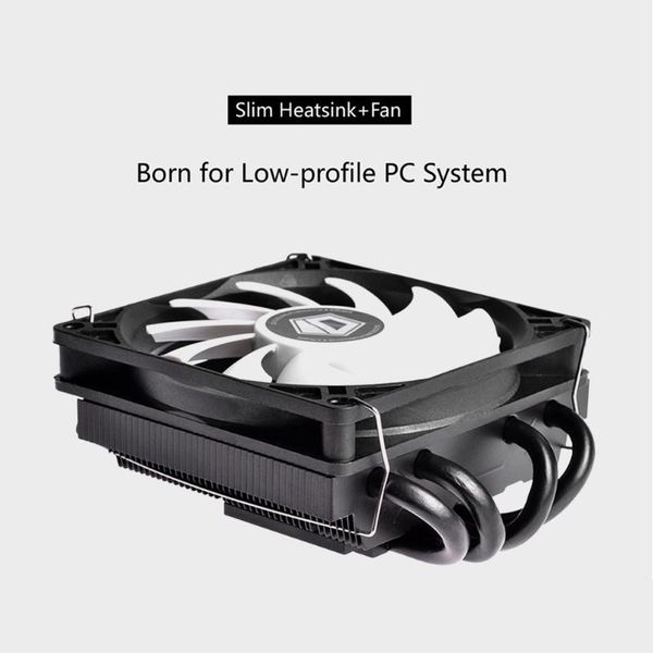 Conectores de cables de computadora DC ID-COOLING IS-40X V3 Pro CPU Cooler con silencioso PWM Ventilador de refrigeración 4 Heatpipes de contacto directo Ultra Slim Air Coo