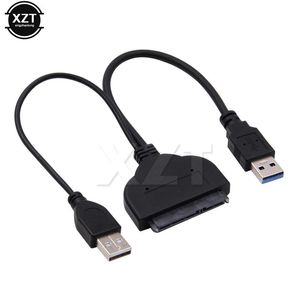 Computerkabelanschlüsse Est USB3.0 zu SATA Hochgeschwindigkeits-Adapterkabel 22-polig für 2,5-Zoll-HDD/SSD-Festplatten-Laptop mit zusätzlicher Leistung
