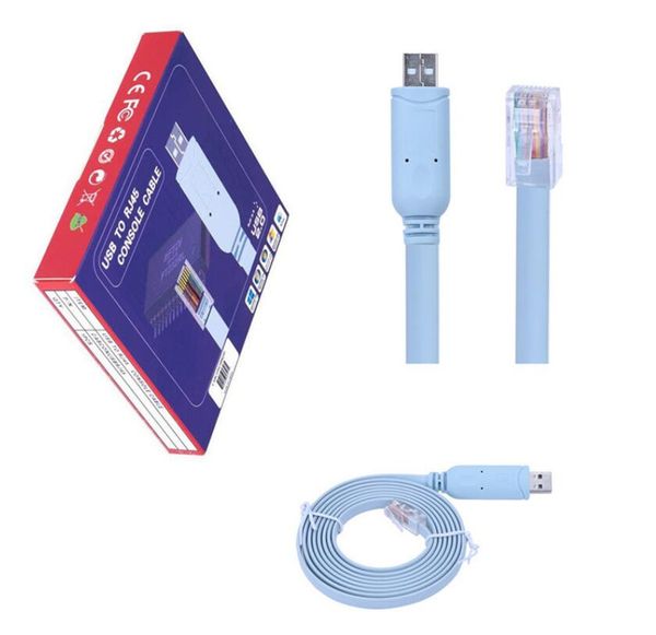 Cables de computadora Conectores Extensión RJ45 Consola Cable USB FT232R Chip RS232 Nivel Shifter 1.8M Para H3C Huawei Router Computadora