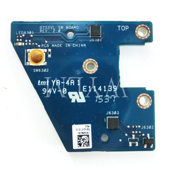 Connecteurs de câbles d'ordinateur G752VL SW BOARD pour ASUS ROG G752V G752VS G752VY G752VT G752VM DC POWER JACK Switch Button BoardComputer