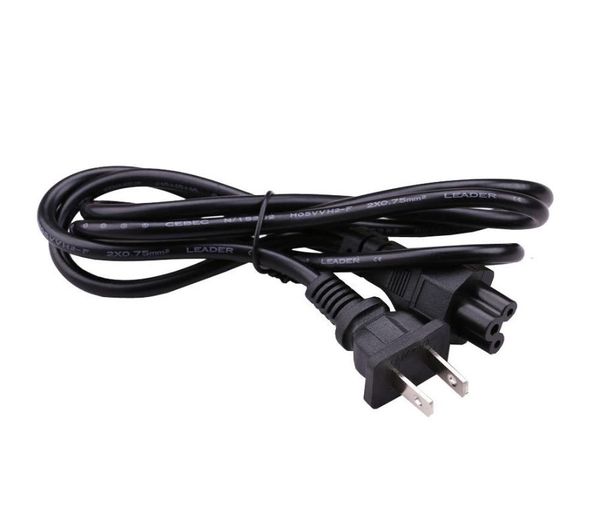 Cables de computadora Conectores Alta calidad 1.2M 3 clavijas UE Enchufe europeo o estadounidense Cable de alimentación de CA para computadora portátil Adaptador Cargador Cable de cola de flor de ciruelo C