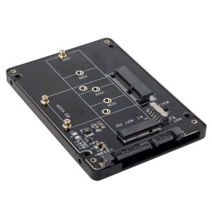 Connecteurs de câbles d'ordinateur haute vitesse 6Gbps MSATA M.2 b-key NGFF 2 en 1 SSD vers SATA 3 adaptateur convertisseur 2022
