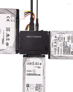 Conectores de cables de computadora en 1 Adaptador SATA a USB IDE 30 ATA HUB convertidor de datos para controlador de disco duro HDD de 25quot 35quot 4473089