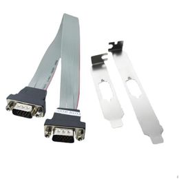 Connecteurs de câbles d'ordinateur Carte graphique intégrée Interface VGA 15pin mâle à vidéo FL Mont-taille support plat flexible 30c otbou