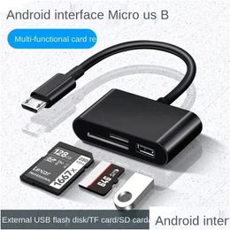 Conectores de cables de computadora Nuevo 2024 Tipo-C Micro Adaptador TF CF SD Memory Card Reader Compact Flash USB-C para iPad Pro Huawei Bo Otdha