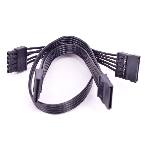 Câbles d'ordinateur Connecteurs Broche à 3 ports SATA Câble d'alimentation droit à angle droit pour Cooler Master Silent Pro Hybrid 1300W 1050W 850