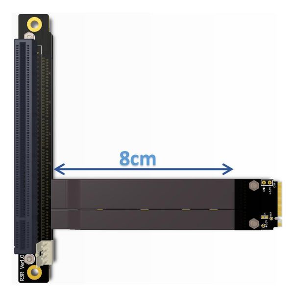 Connecteurs de câbles d'ordinateur carte Riser PCI-E 3.0 32G/bps M.2 pour NGFF NVMe vers PCIe X16 câble d'extension SATA alimentation M2 2230 2242 2260 calcul