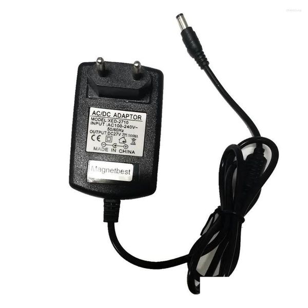 Conectores de cables de computadora S 27V 500Ma 0.5A / 1A Adaptador de pared de fuente de alimentación de CA CC 100240V 220V a 27 voltios 0.5A1A Convertidor 5.5 mm 2.5 mm D Otc5F