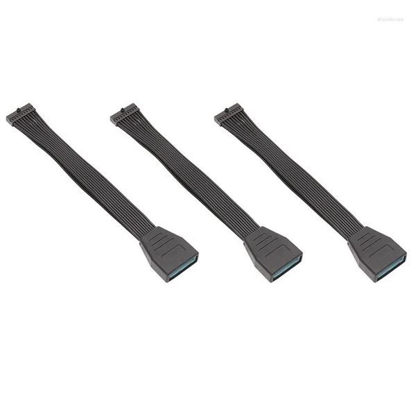 Câbles d'ordinateur Connecteurs S 3pcs Carte mère Carte mère USB 3.0 20 broches Femelle à mâle Extension -15cm Drop Livraison Ordinateurs Networki Otevw