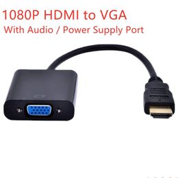 Computerkabels Connectors S Nieuwe 1080P Male naar VGA Female Video Cord Converter Adapter met O-poort Ondersteuning Micro USB-voeding voor Otvrc