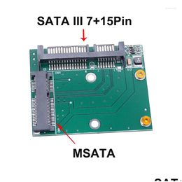 Câbles d'ordinateur Connecteurs S Olx Msata SSD vers SATA 3 Carte adaptateur 2,5 pouces Interface 5 cm Mini Pcie III Drop Delivery Ordinateurs Réseau Othuf