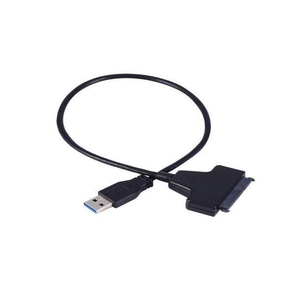 Connecteurs de câbles d'ordinateur S PC USB 30 à SATA 22 broches Adaptateur d'alimentation pour 25 HDD SDD Disk dur