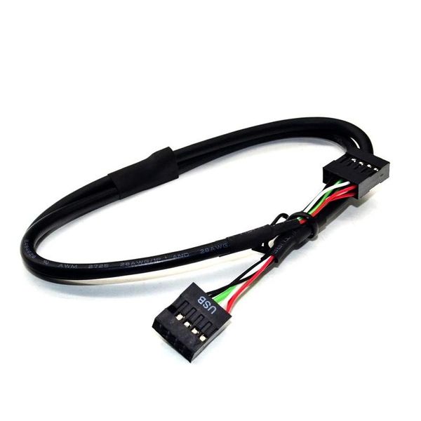 Connecteurs de câbles d'ordinateur vend une extension d'en-tête USB Black 2.0 Femme à 9 broches à la carte mère de livraison de carte mère interne Networking Ott1L