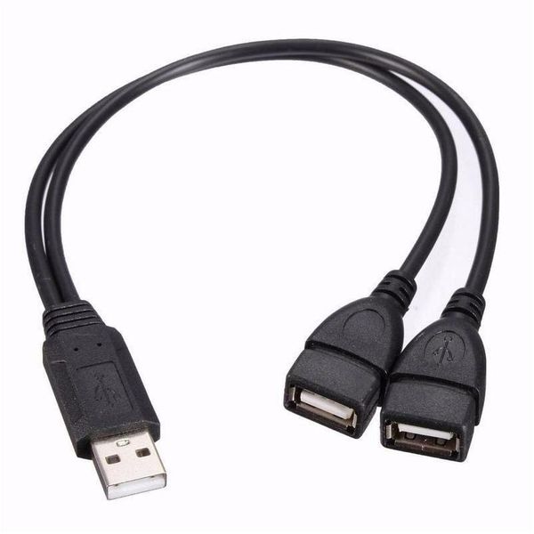 Cables de computadora Conectores USB 2.0 A macho a 2 Adaptador de corriente de concentrador de datos hembra dual Y Divisor Cable de carga Extensión Drop Delivery Com Otflp