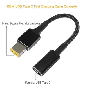 Computer Cables & Connectors USB Type C Cable For Lenovo ThinkPad Yoga USB-C To Square Plug Converter Fast Charging Laptop Power Adapter Con